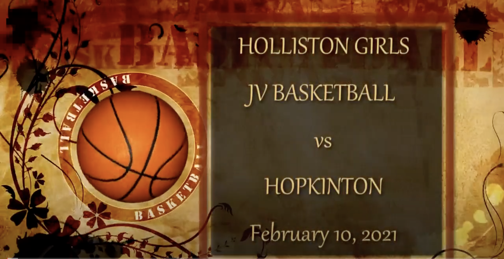 Girl's Junior Varsity Basketball - Holliston vs Hopkinton - February 10, 2021