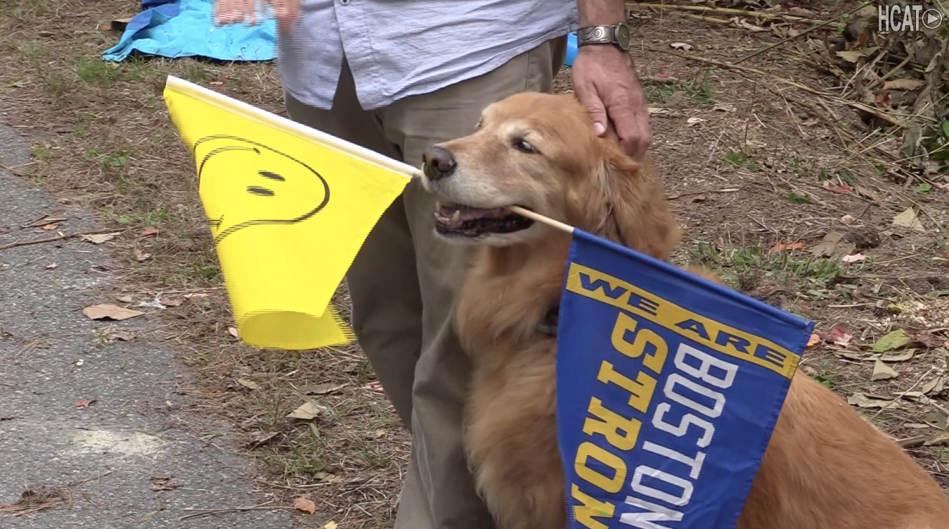 Spencer at the Boston Marathon