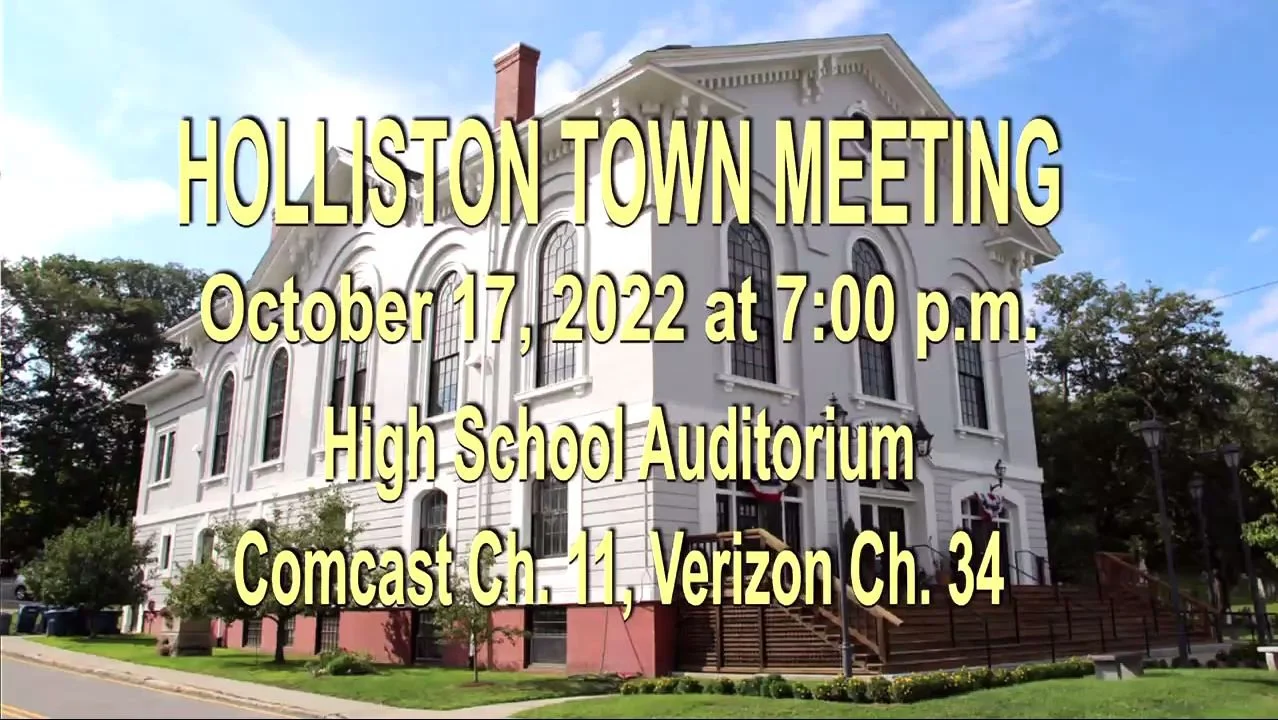 Holliston Fall Town Meeting - 10/17/2022