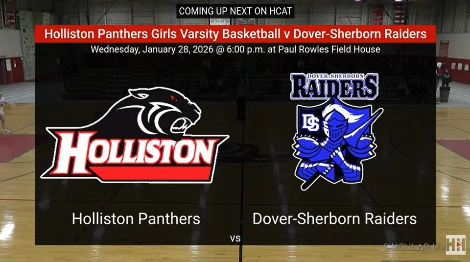 The Holliston Panthers Girls Varsity Basketball v Dover-Sherborn Raiders on Wednesday, January 28, 2026 at Paul Rowles Field House. 

Copy and paste the link to watch the game:

https://www.youtube.com/live/gB7LtbSwlR0?si=E_2Yu1dVI_Bgst-v

@holliston