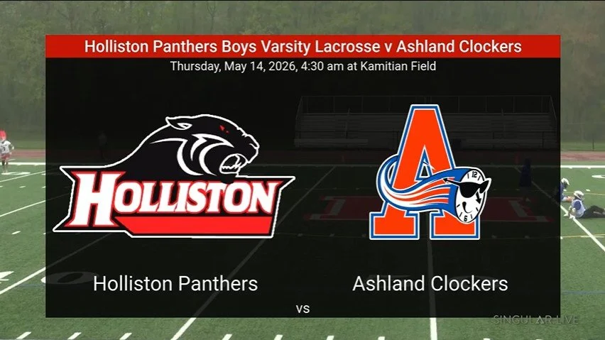 The Holliston Panthers Girls Varsity Lacrosse v Ashland Clockers at Kamitian Field on Thursday, May 14, 2026.

https://youtube.com/live/2BdFaWPgSEU

@hollistonhighschool @hollistonathletics @hollistonlacrosse @ashlandathletics