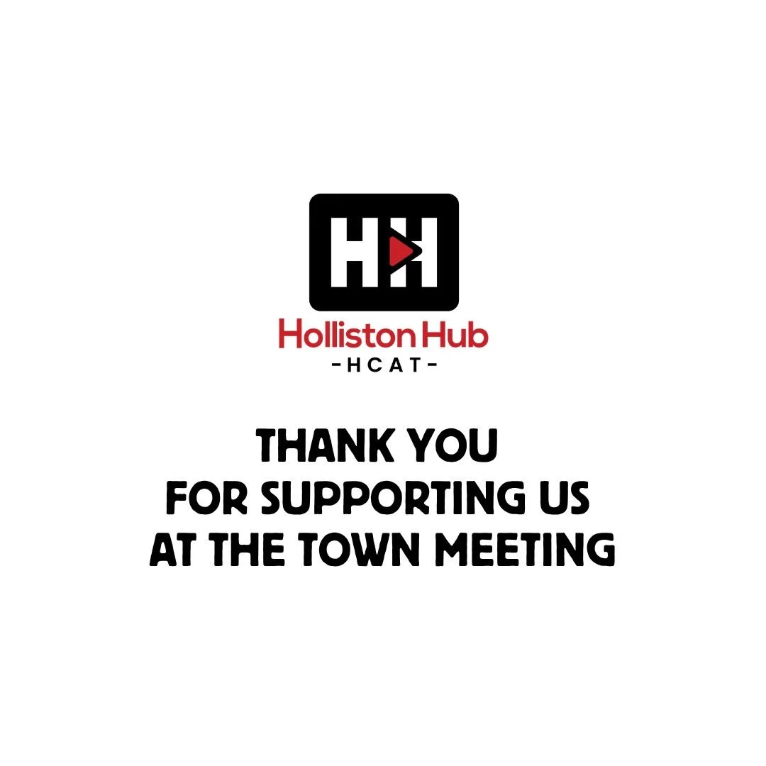Thank you to all who attended the Town Meeting on 5/11/2026.  We are grateful for you supporting independent, local information that keeps Holliston connected!  In case you missed it, you can watch the fully recorded meeting on our YouTube channel.