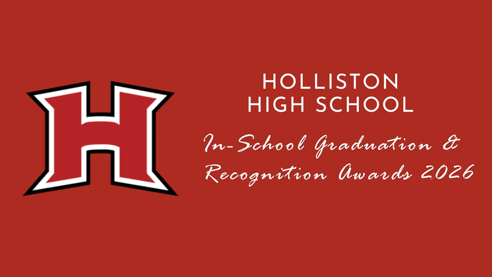 The Holliston High School In-School Graduation &amp; Recognition Awards on Friday, June 5, 2026.

https://youtube.com/live/t1_pyakoavc

@hollistonhigh @hollistonhighschool