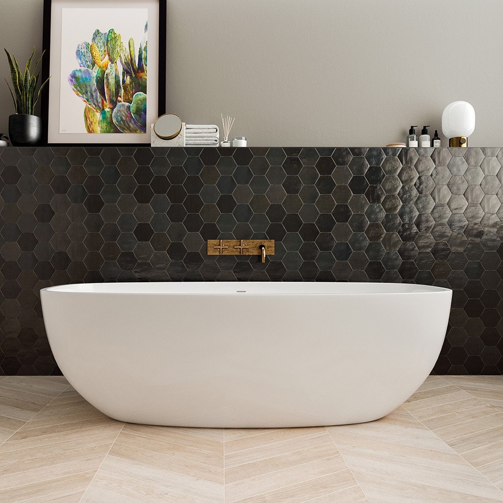 genrose 712_ShadowHex_CeramicTile_Graphite_4x5_Hexagon_Wall_Bathroom.jpeg