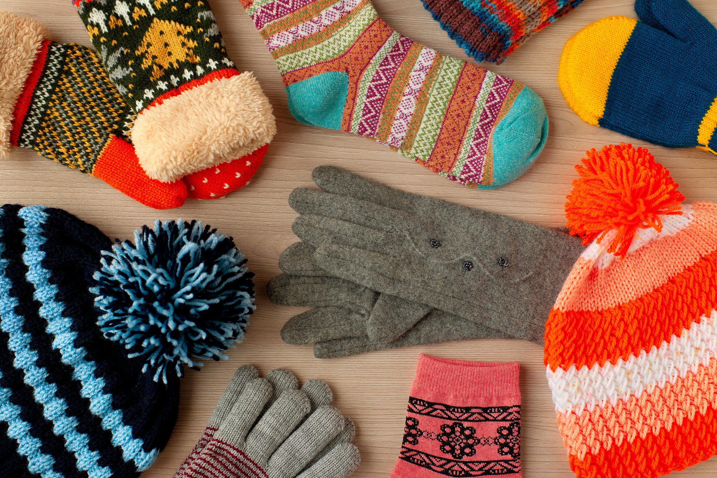 Gloves, Scarves, Winter Hats (Family of 5)