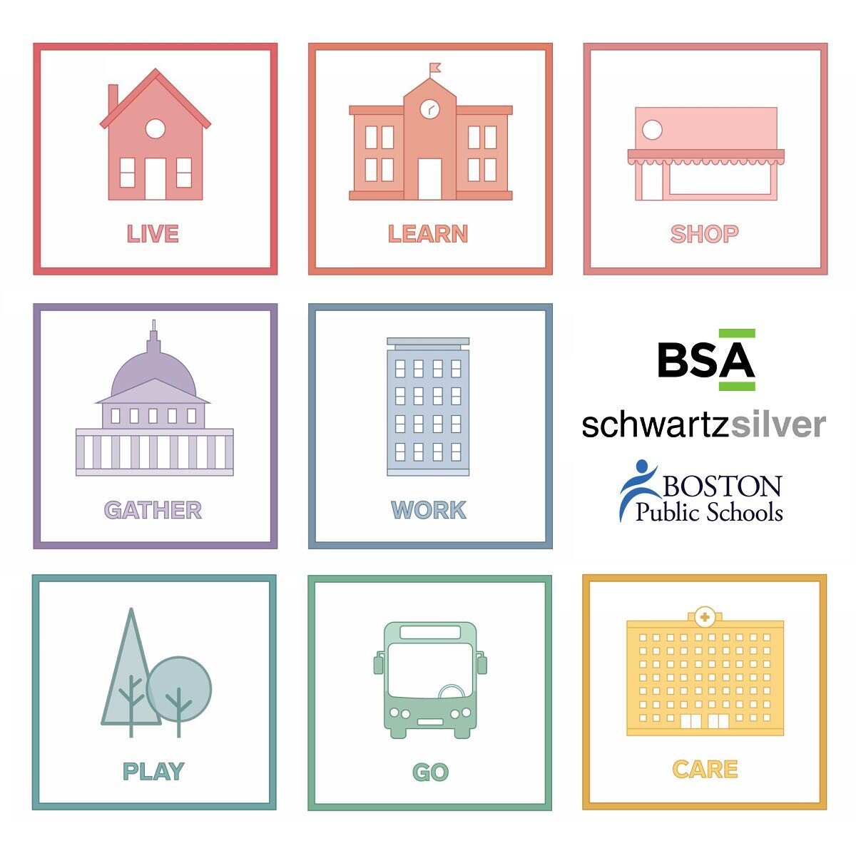 Schwartz/Silver associate Kelsey Laser volunteered with the BSAxBPS program, which connects kindergarten classrooms in Boston with local architects who talk to students about basic principles of building design, structures, &amp; urban planning.

Swi