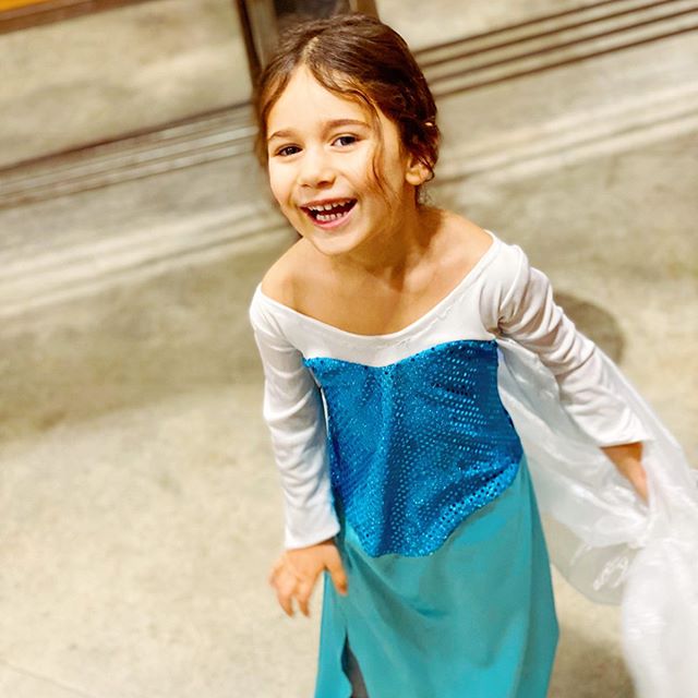 We went to see Frozen II as a family tonight. So good. And watching little miss Greyson in all her glory in her Elsa dress that my mom lovingly made for Piper 5 years ago was pure magic. #frozen2 #familymovienight #greysonsam #pipermarie