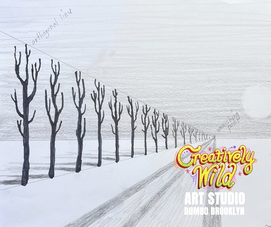 Snowy perspectives ❄️❄️❄️ 
Winter scales in pencil 🌨️☃️

#creativelywild #drawingclasses #arteducation #drawingperspective #brooklyndrawingclasses #snowday #snowart