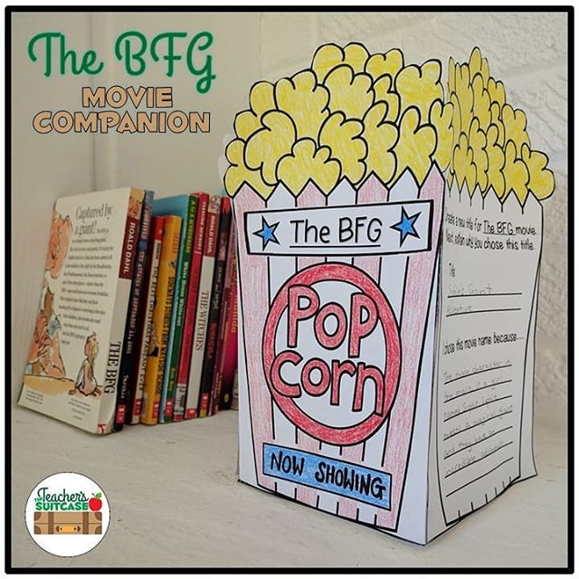 Grab the POPCORN!  It's time to compare and contrast The BFG novel to the visually stunning motion picture directed by Steven Spielberg.

https://www.teacherspayteachers.com/Product/The-BFG-Movie-Companion-5-Unique-Motion-Picture-Activities-2735521

