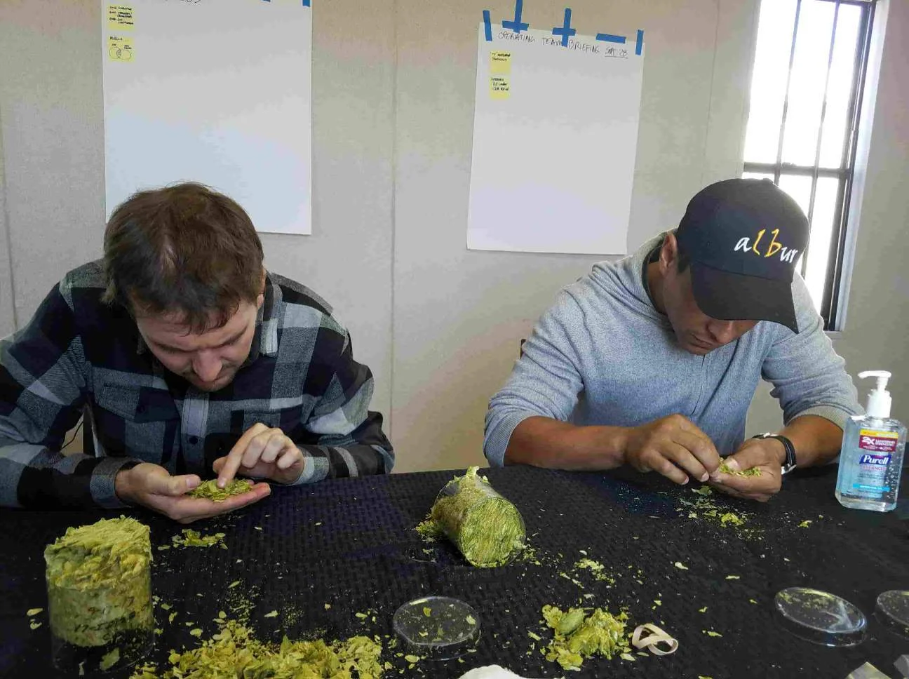 Mike Francis and Victor Soto at Mill 95: The premier source for hops processing within the craft brew industry and Idaho.