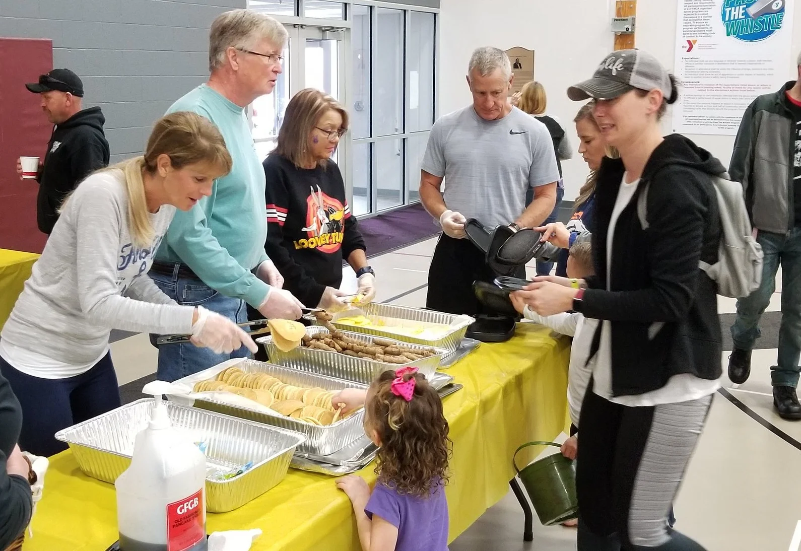 From left to right: Marlene Unternaher, Mary Guinsler, Steve Lowry, Renee Brewer, and PJ Guinsler