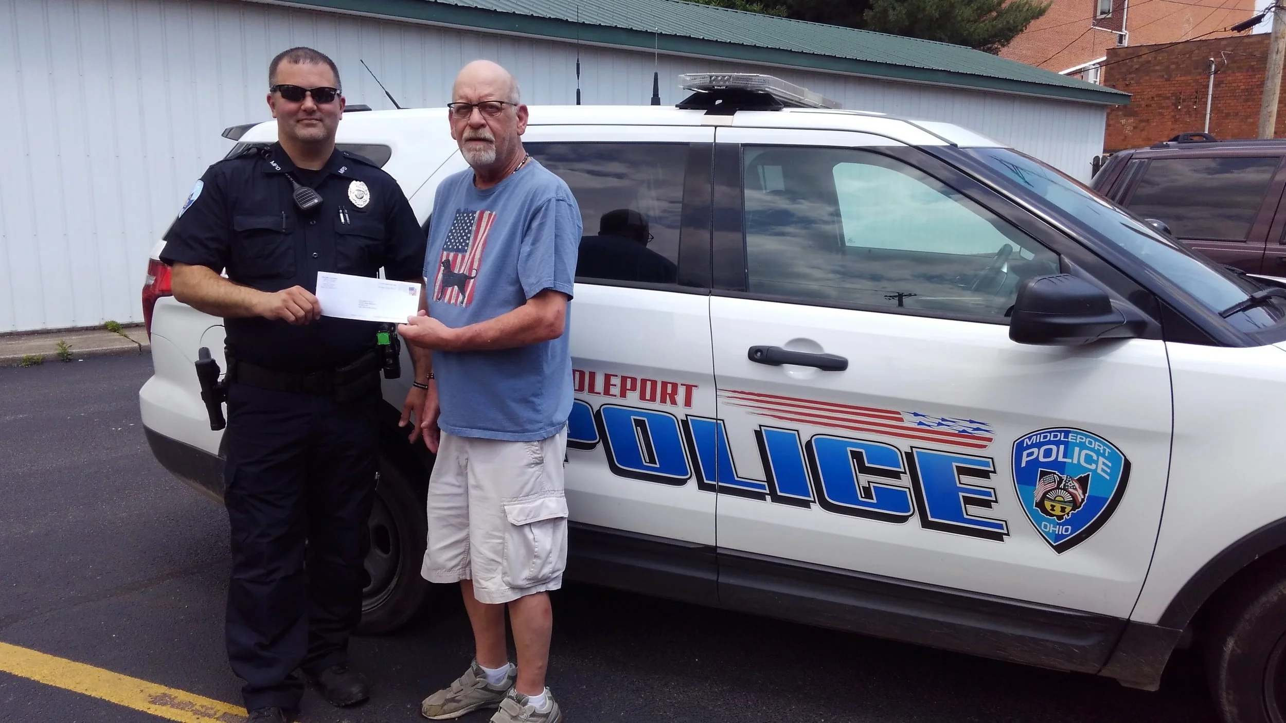 Gallipolis Elks Lodge 107 Support Middleport Police Dept. — Ohio Elks