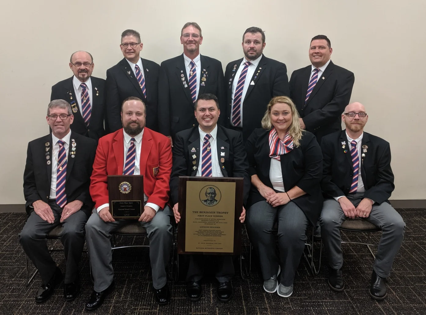 The Kenton Elks Lodge #157 National Champion Ritual Team and their coaches