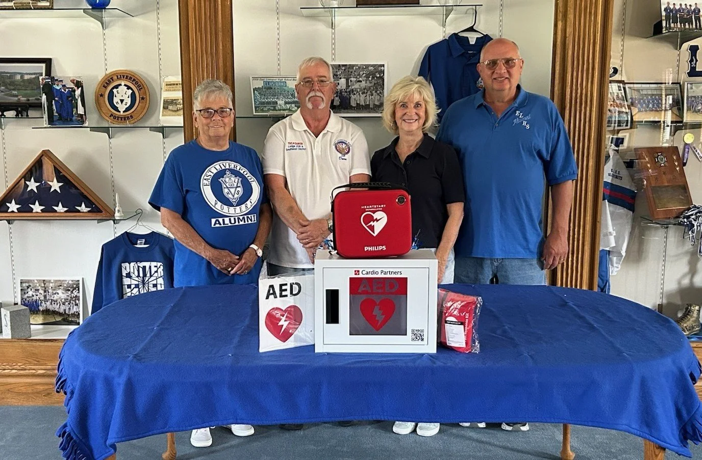 East Liverpool #258 Donates Life Saving AED to Local High School