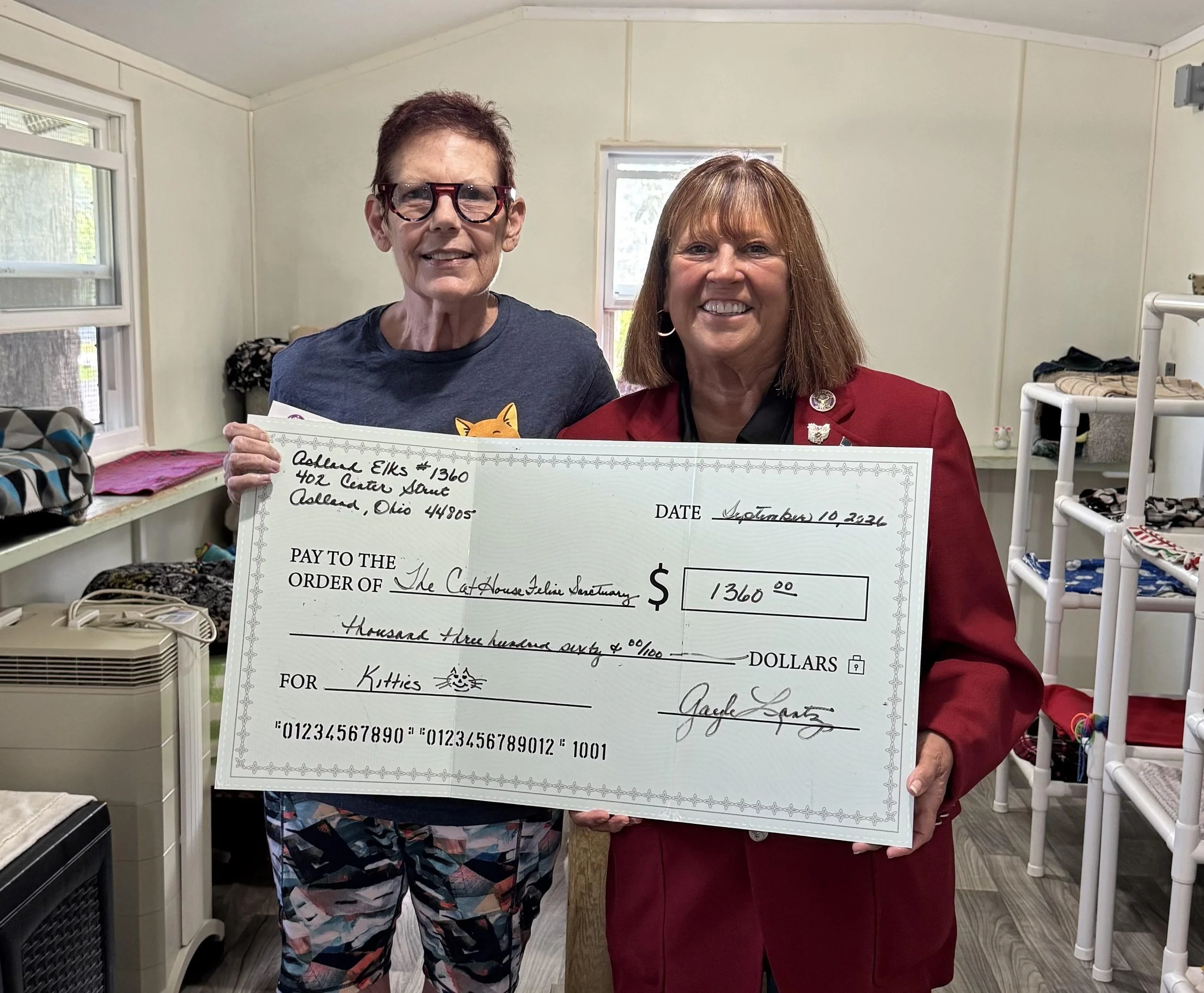 Ashland Elks #1360 Finds Purr-fect Use for ENF Gratitude Grant