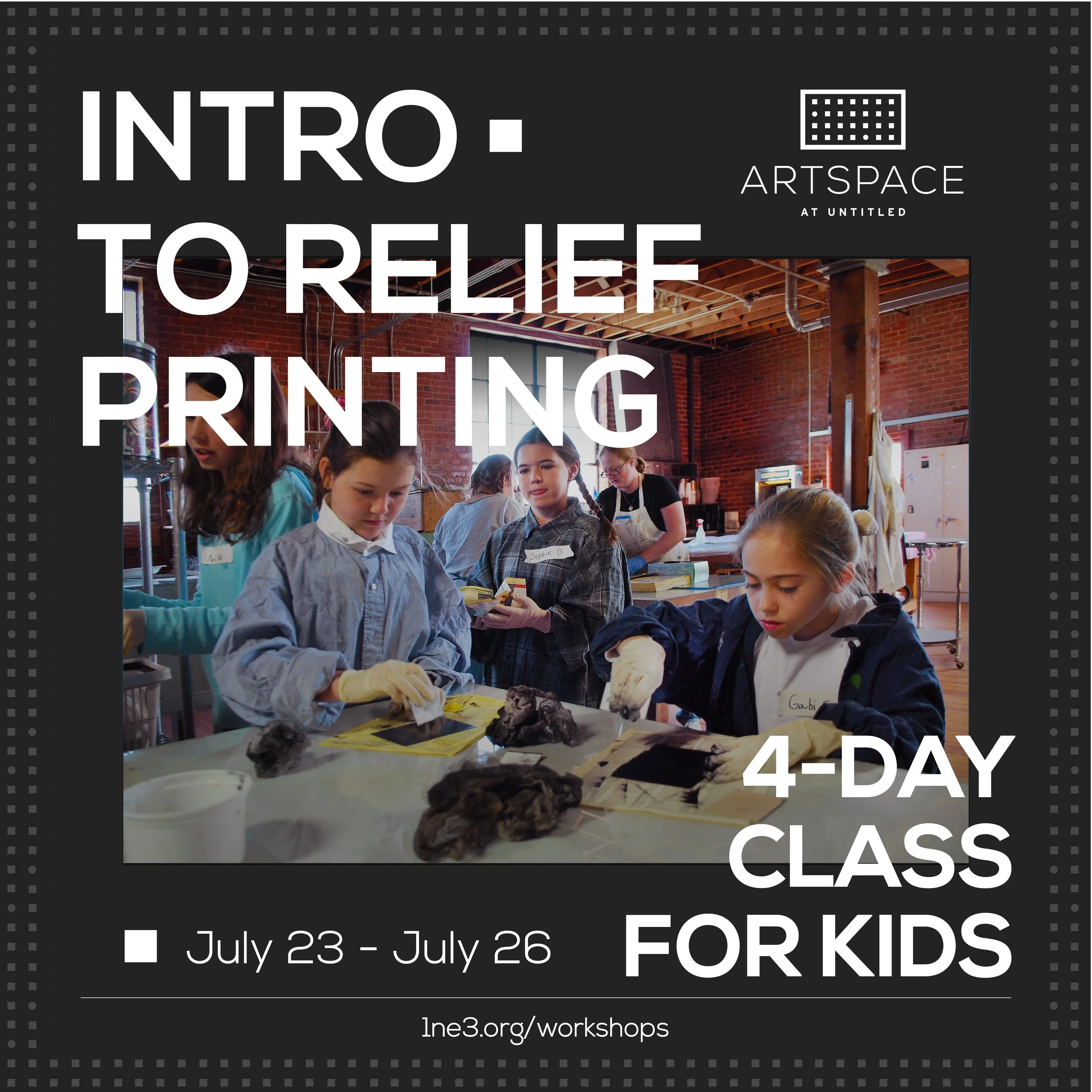 Intro to Relief Printing | 4-Day Kids' Workshop - CANCELED
