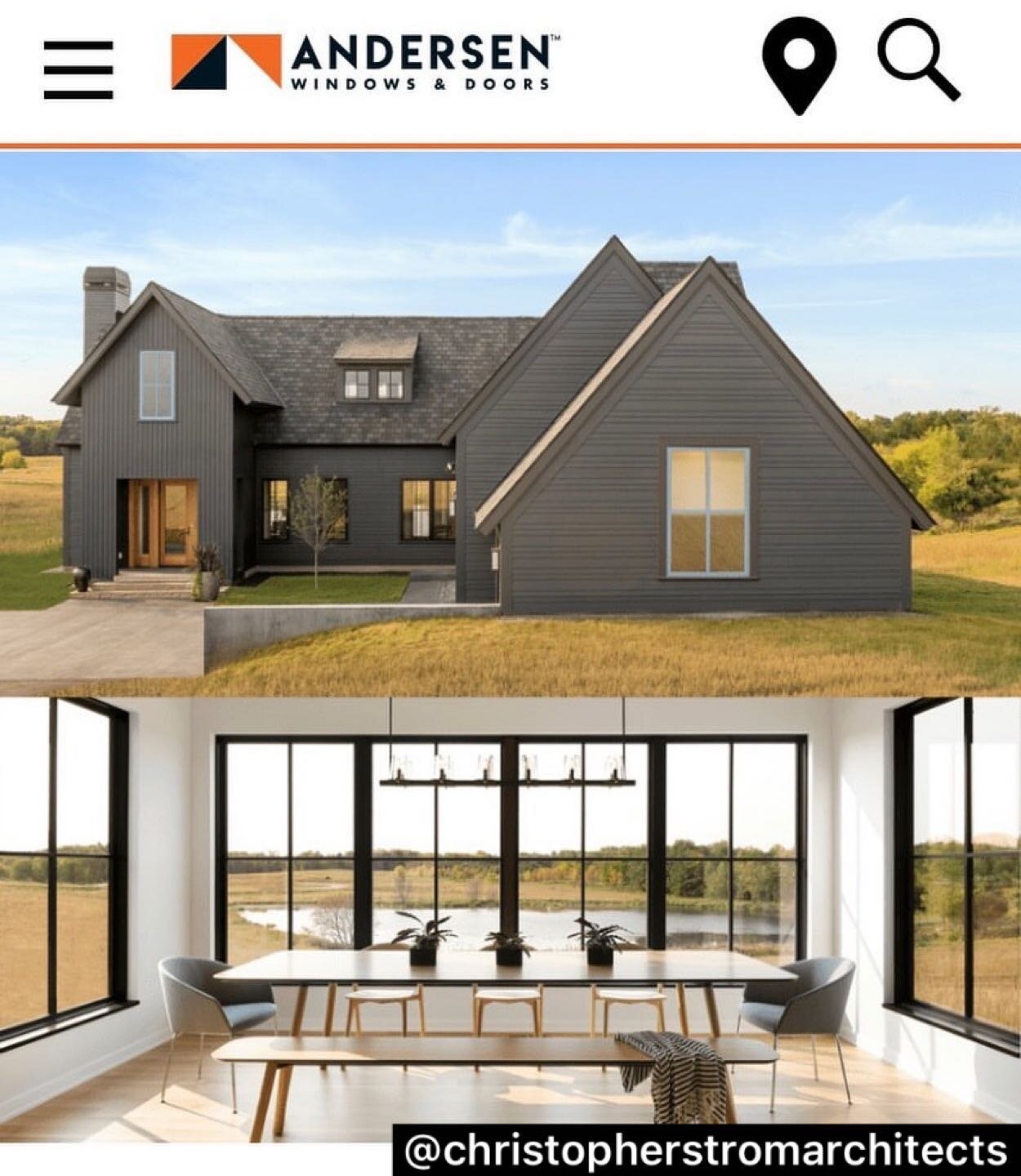 &ldquo;Eyeland,&rdquo; a modern farmhouse designed by @ChristoperStromArchitects, interiors by @InUnisonDesign and built by @RedstoneArchitecturalHomes was featured in a case study by @AndersenWindows.
Photography by @spacecrafting_photography #buy5g
