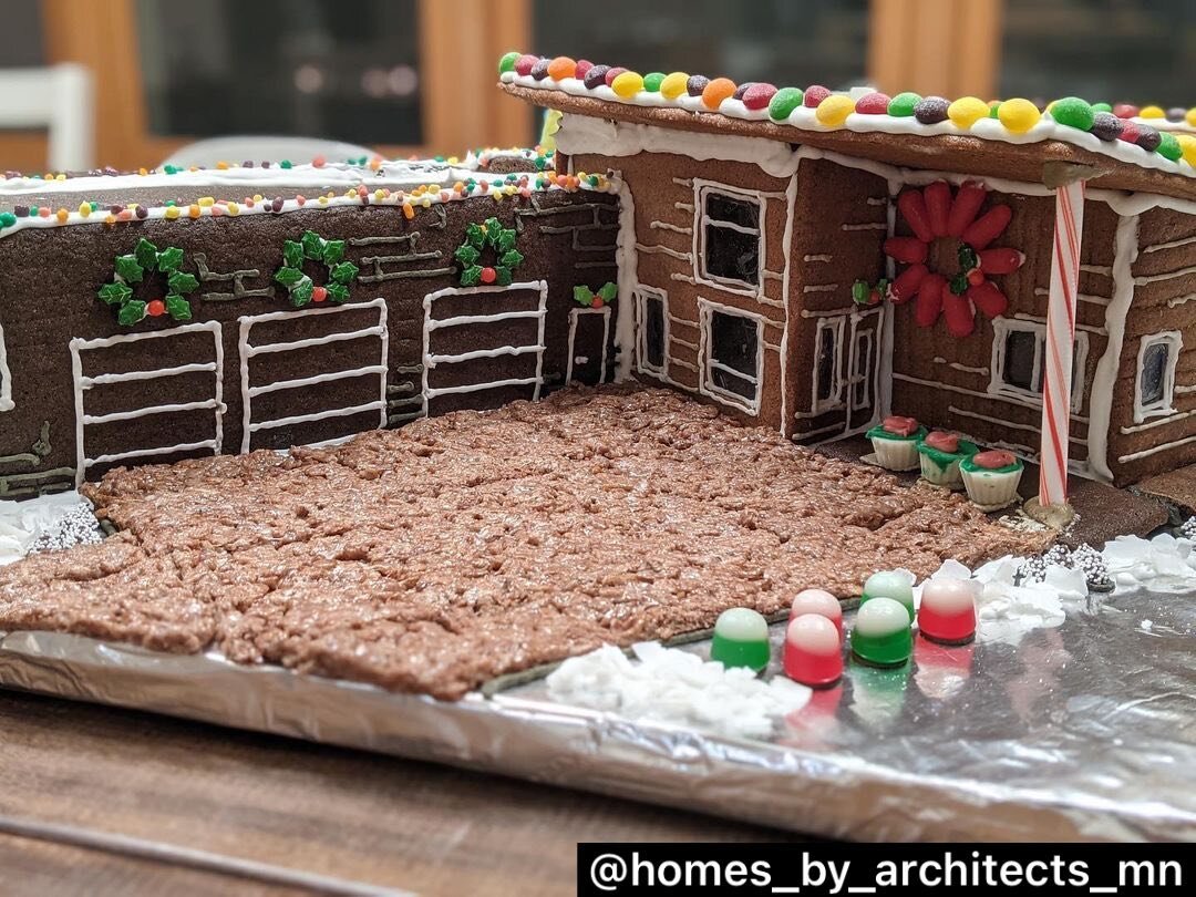 &ldquo;The Butterfly on the Prairie&rdquo; modeled in gingerbread by architect Andrea Wollack Hammel and the full sized version is now under construction on lot 119.  #homes_by_architects_mn ##hw2design  #discoverstillwater