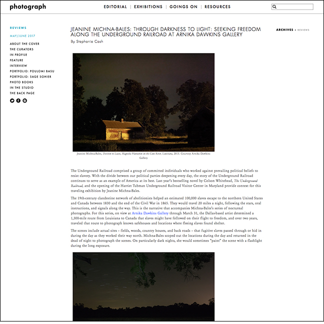 PHOTOGRAPH MAGAZINE by Stephanie Cash May/June 2017