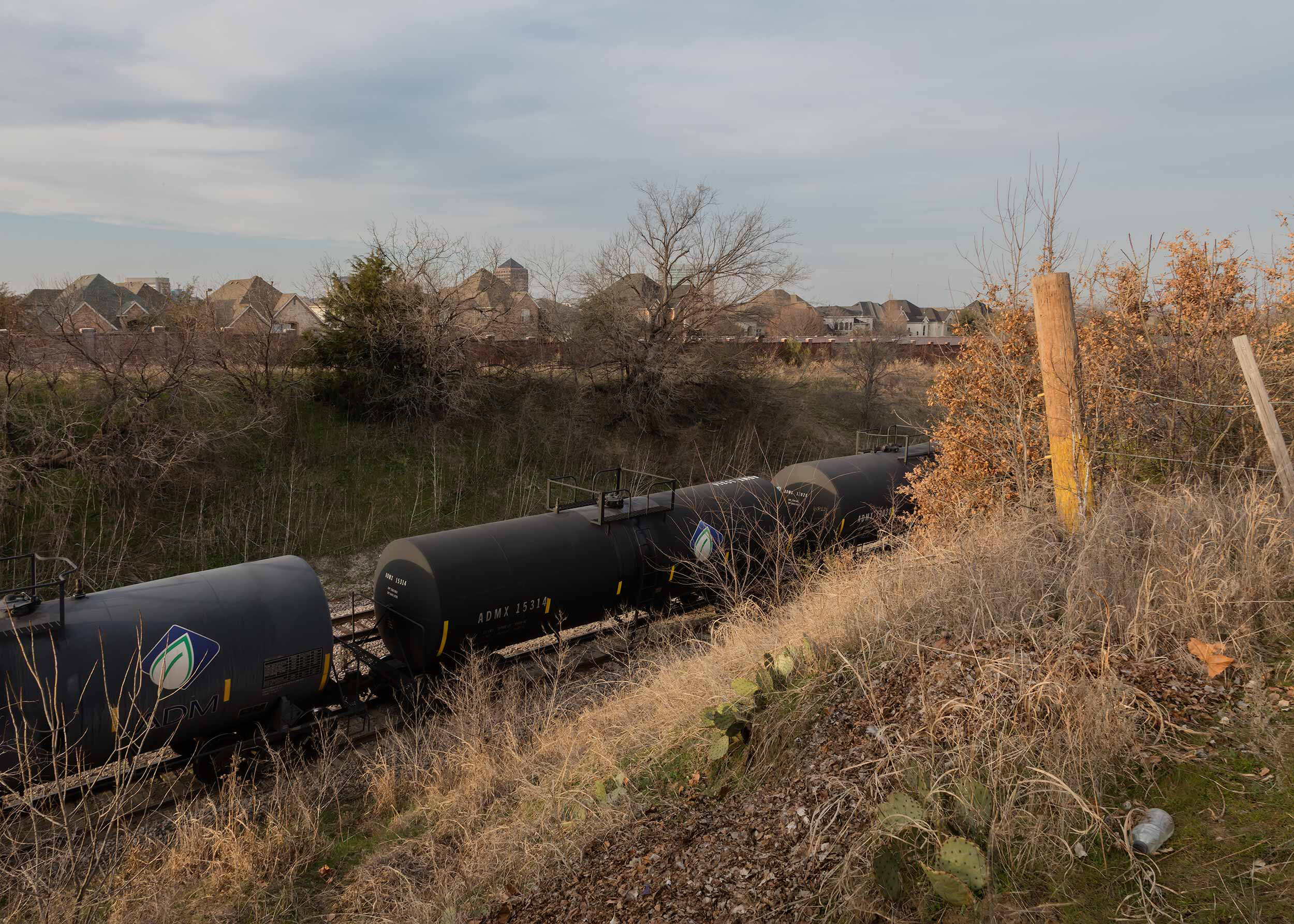 Tank Cars Parked On Top of a 12-inch High Pressure Explorer Pipeline Company's Storage Facility