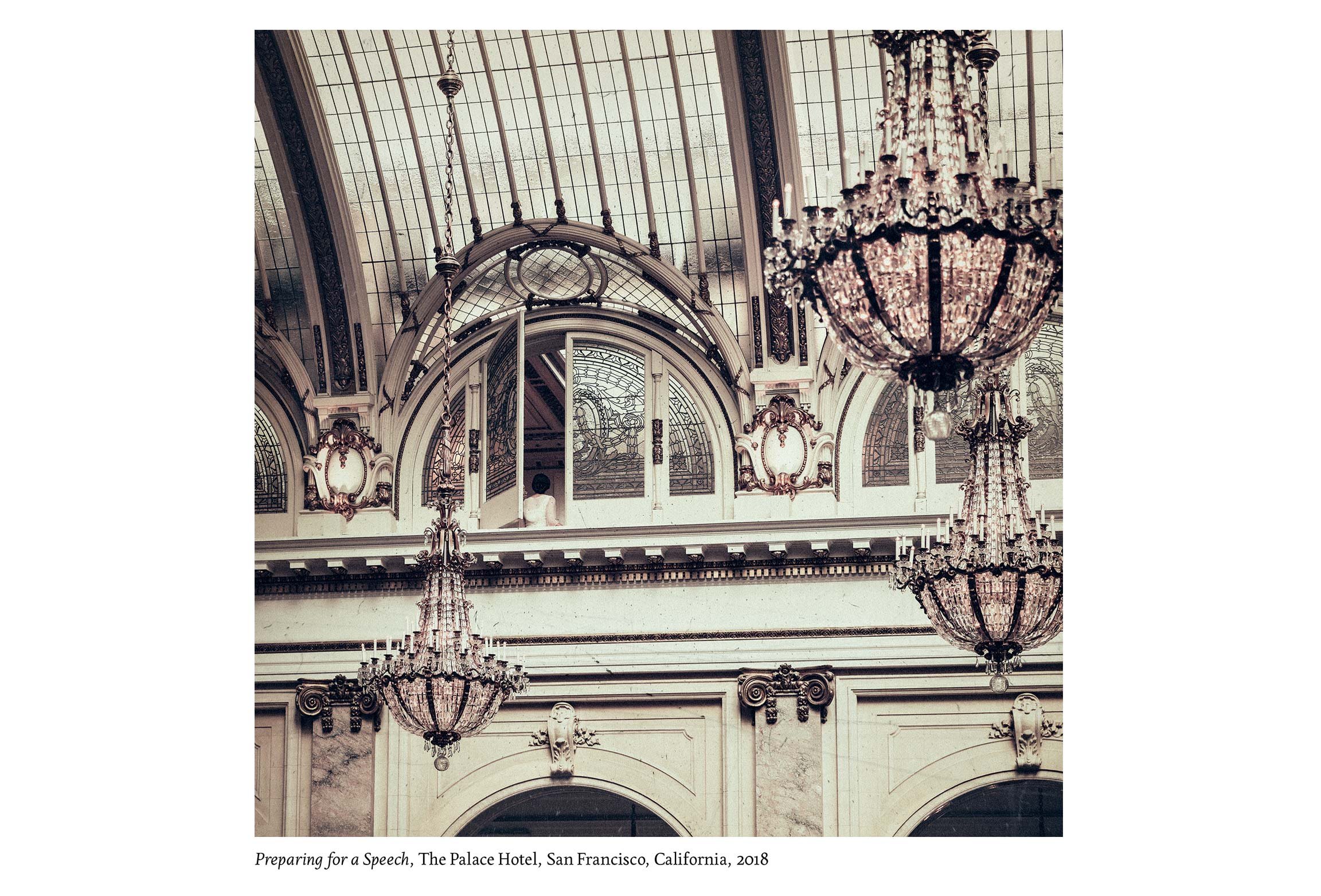 Preparing for a Speech. The Palace Hotel, San Francisco, Califor