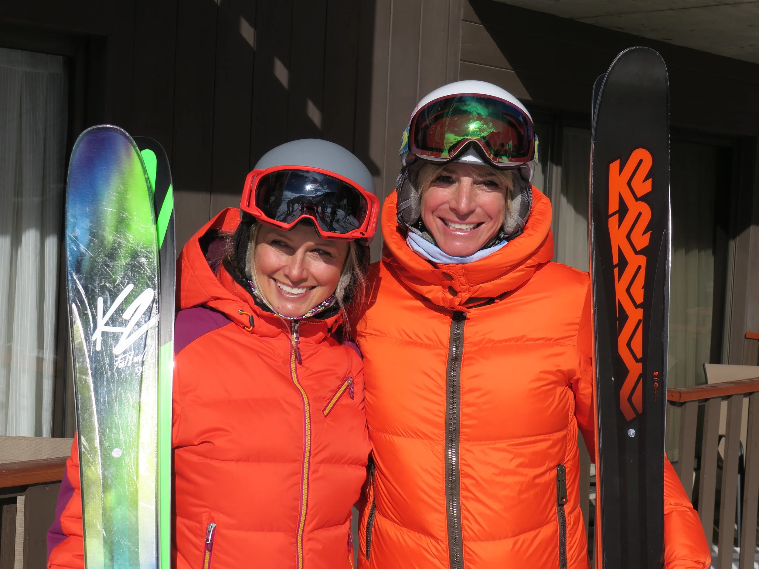 K2 Ski Alliance athletes and friends, Heather Paul and Kim. 