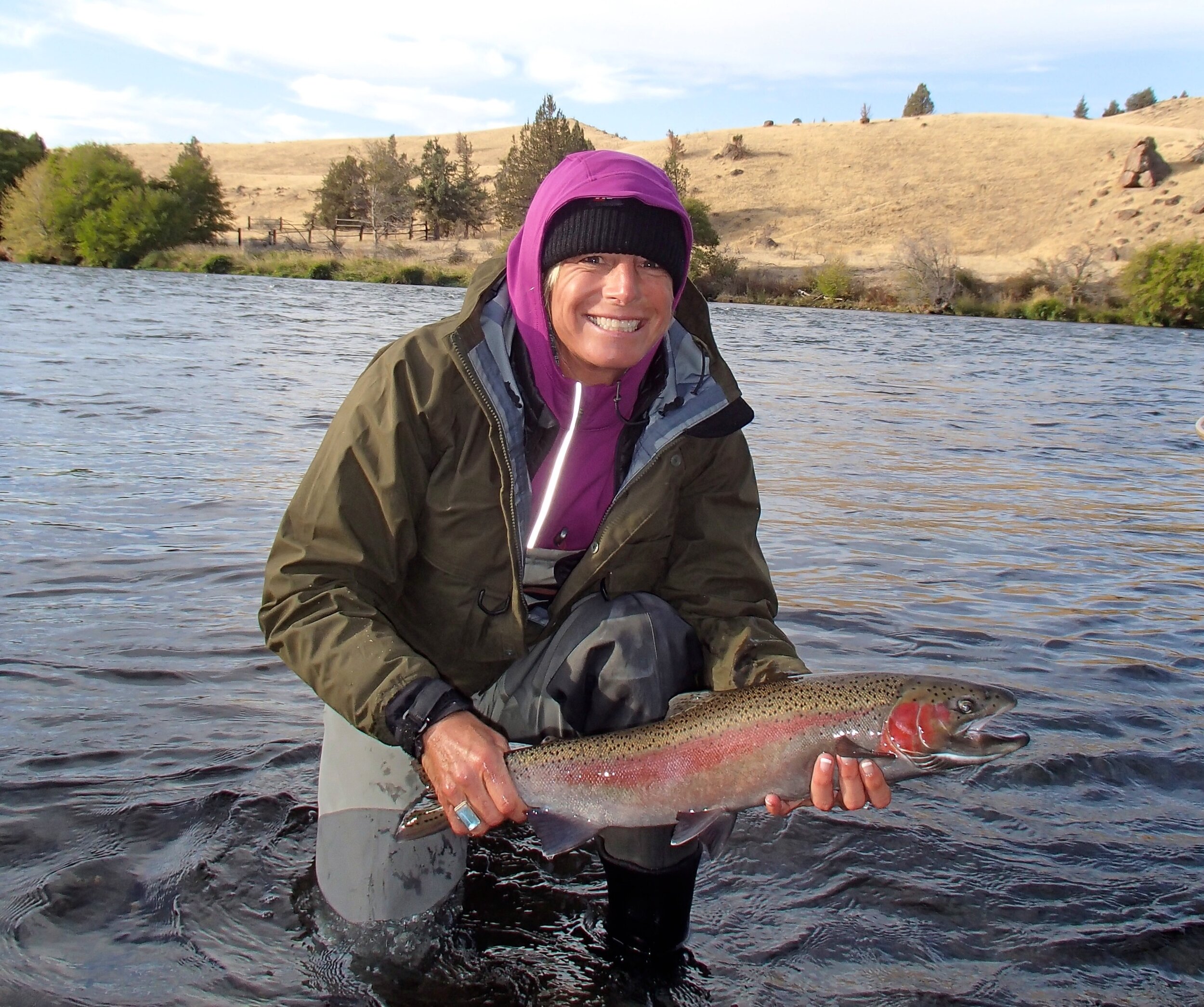 Steelhead on the Deschutes River . I worked hard for this fish. 2007