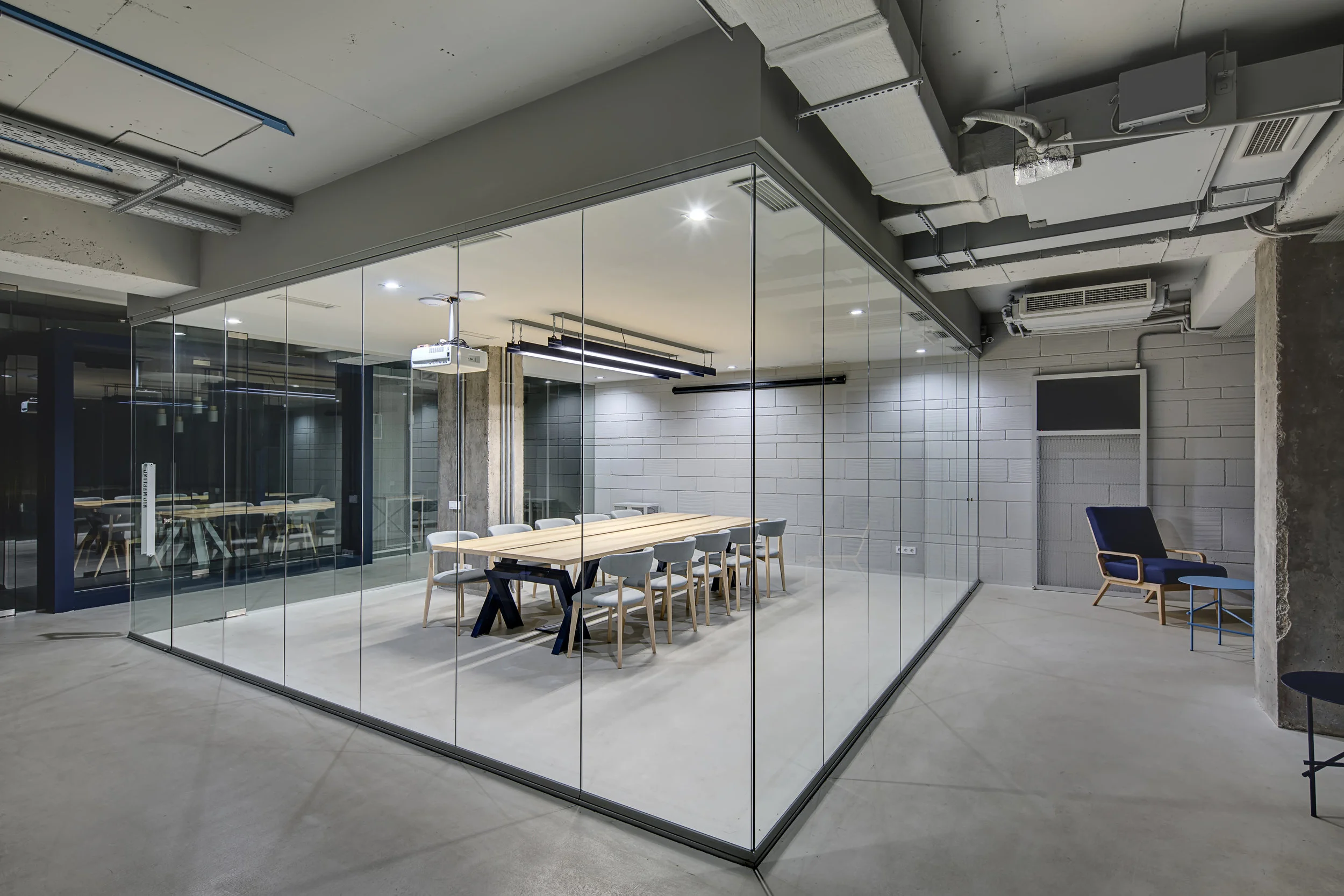 glass wall office divider