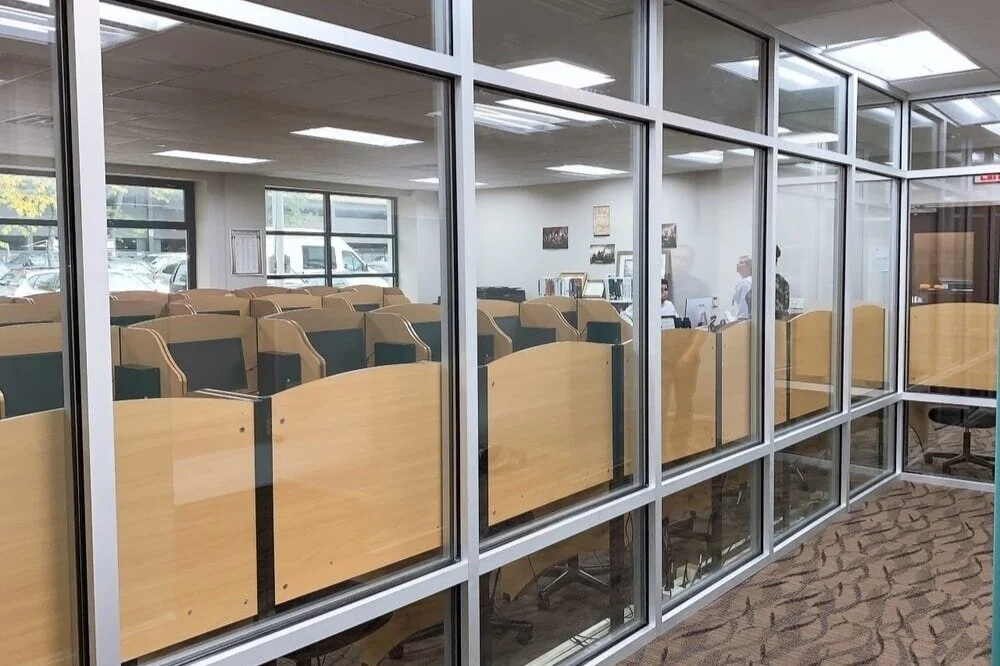 Storefront Installation. Aluminum Framed Frameless — Delta Glass NJ