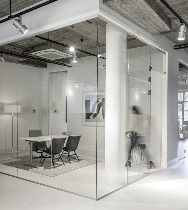 #glasspartitions are great for keeping your space private without sacrificing the light and airiness of an open office.