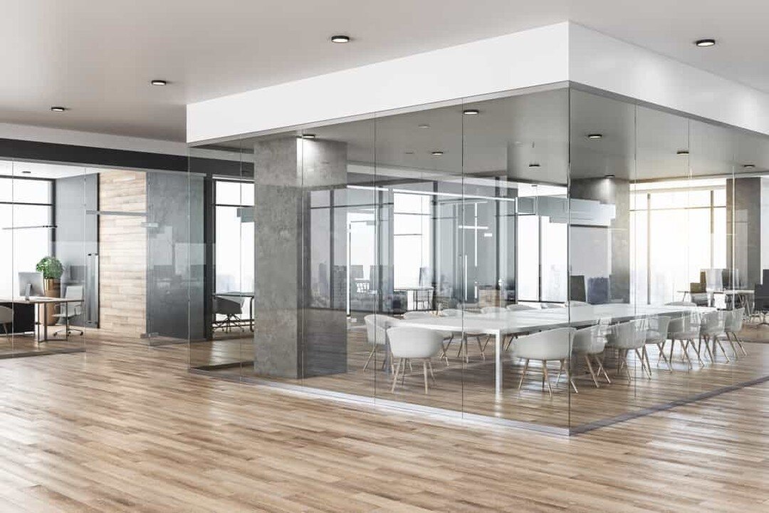 Here&rsquo;s a look at our new partition walls! They are made of #glass panels, creating an open and airy feel in the office. #glasswalls #glasspartition