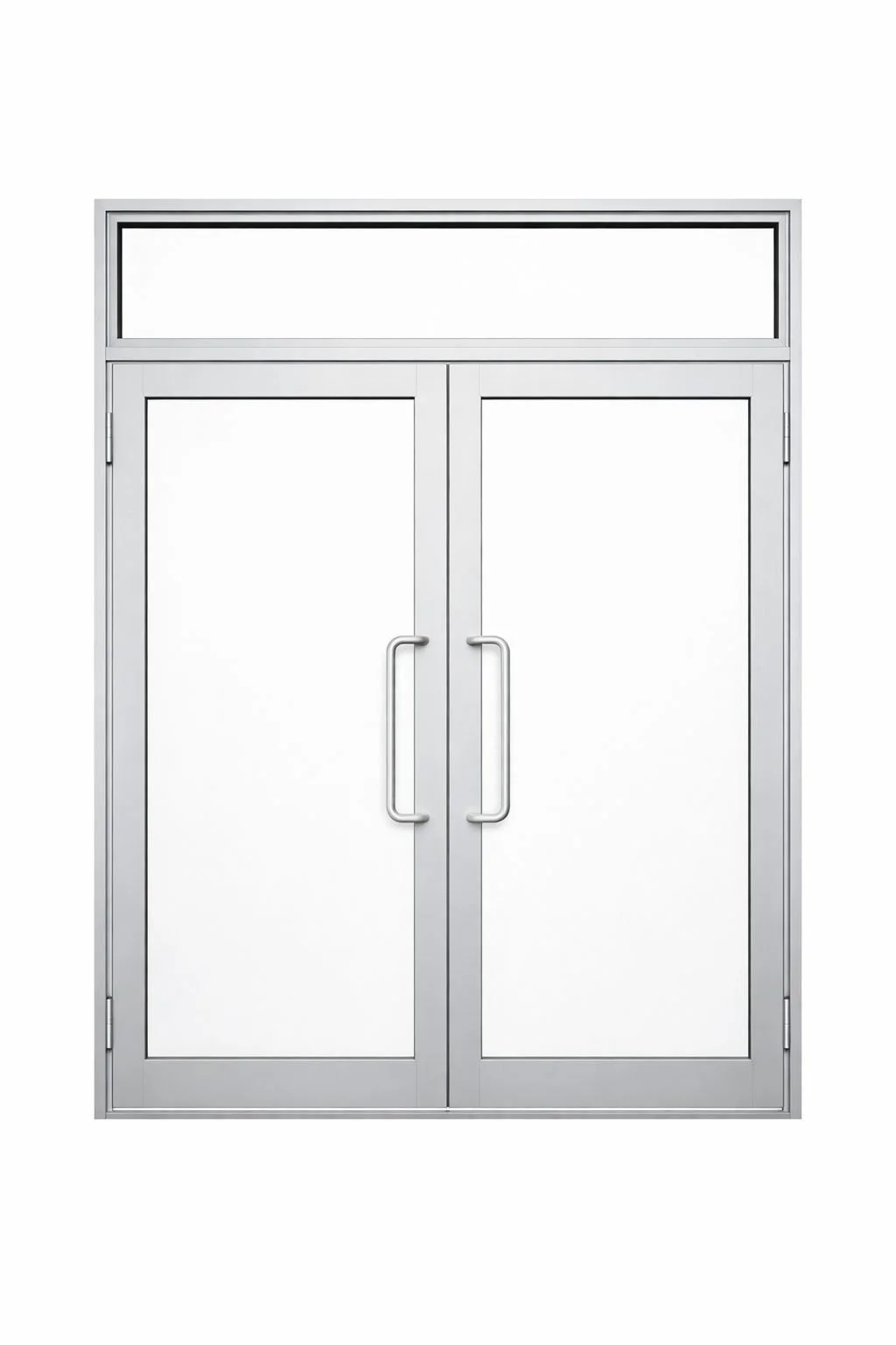 Aluminum Frame Glass Double Door with Transom