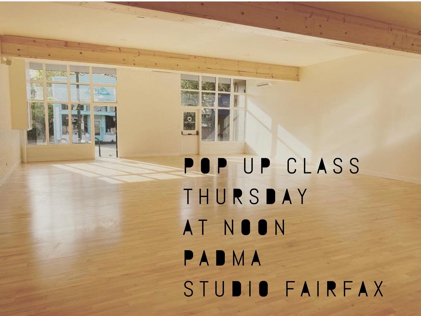 Come practice with me IN PERSON this Thursday at noon at @padmastudiofx