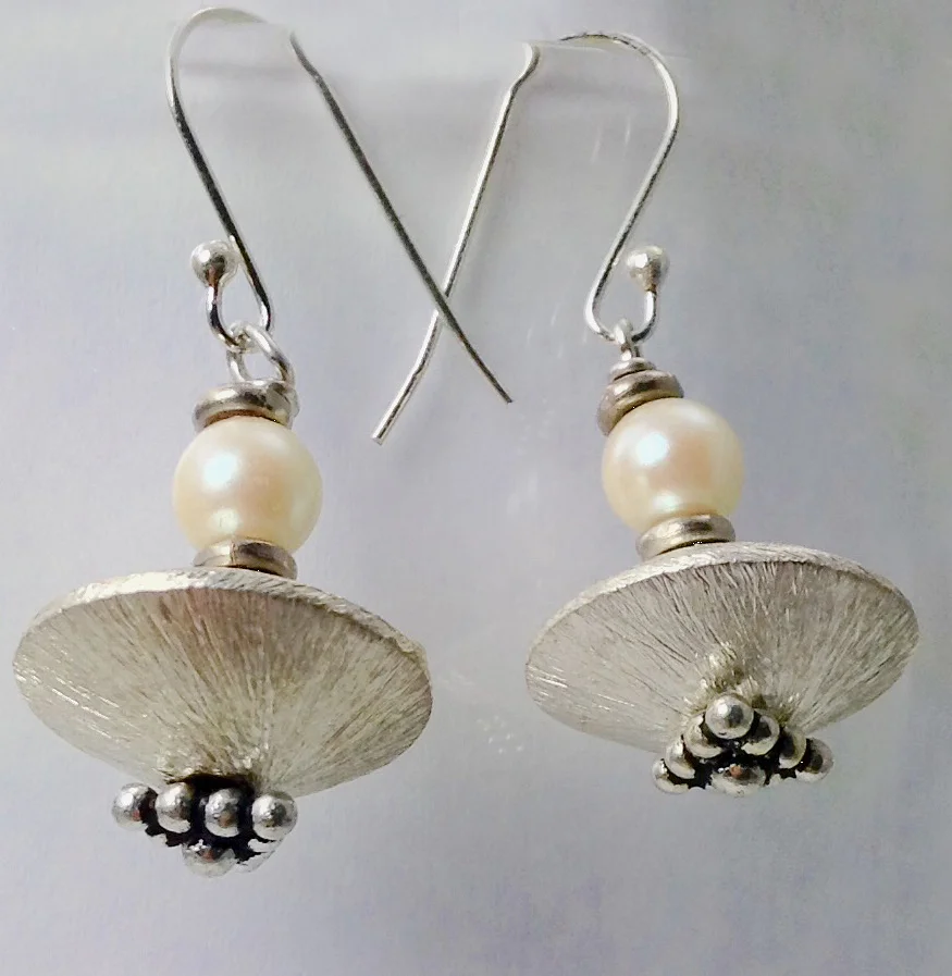 Glass Pearls & Sterling Silver