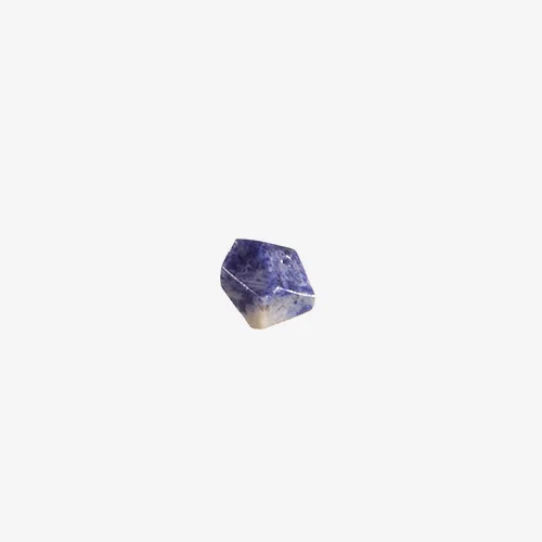 African Sodalite Material: Natural Stone African sodalite is a dark blue natural stone with faint white stripes. African sodalite is said to stimulate thought and provide a balance between the heart and the mind.