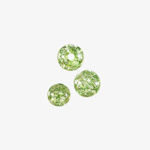Crackle Lucite Material: Lucite As with crackle glass beads, crackle Lucite beads are subjected to cold temperature while the lucite is still hot, creating many small hairline cracks on the inside of the beads.