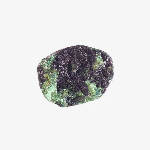 Malachite in Black Matrix Material: Natural Stone Malachite is a stone with dark and light green bands. Malachite is said to be the stone to guard travelers and provide peace, love, power and business success.