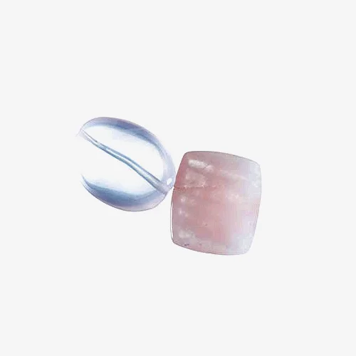 Rose Quartz Material: Natural Stone Rose quartz, translucent natural stone, is only found in pink. It is said to stand for universal love.