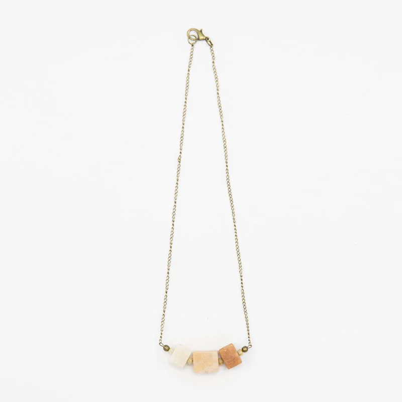 Jade &amp; Gold Metal Necklace