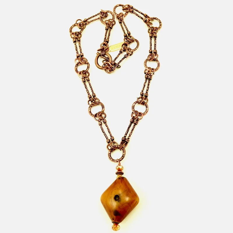 Antique Mauritanian African Amber & Vintage Copper