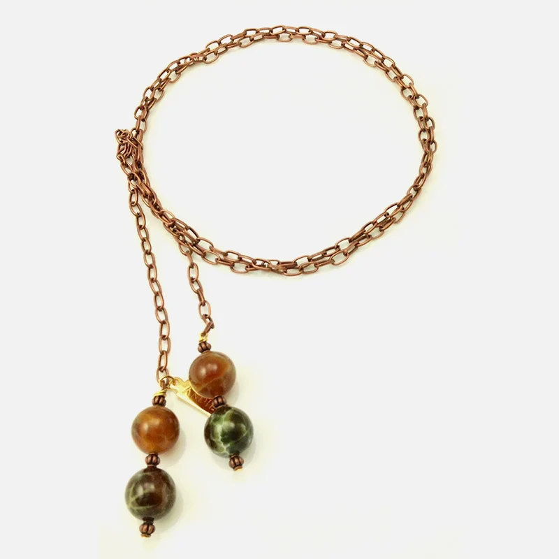 Agate, Orange Jade & Copper