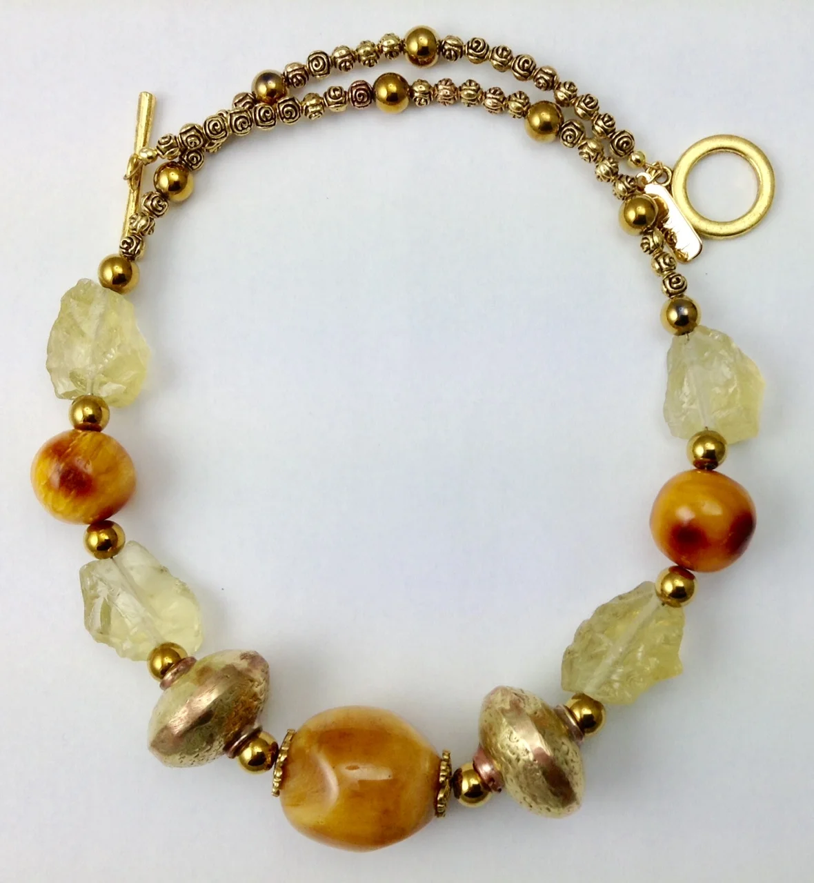 Copal, Citrine & Gold Metal
