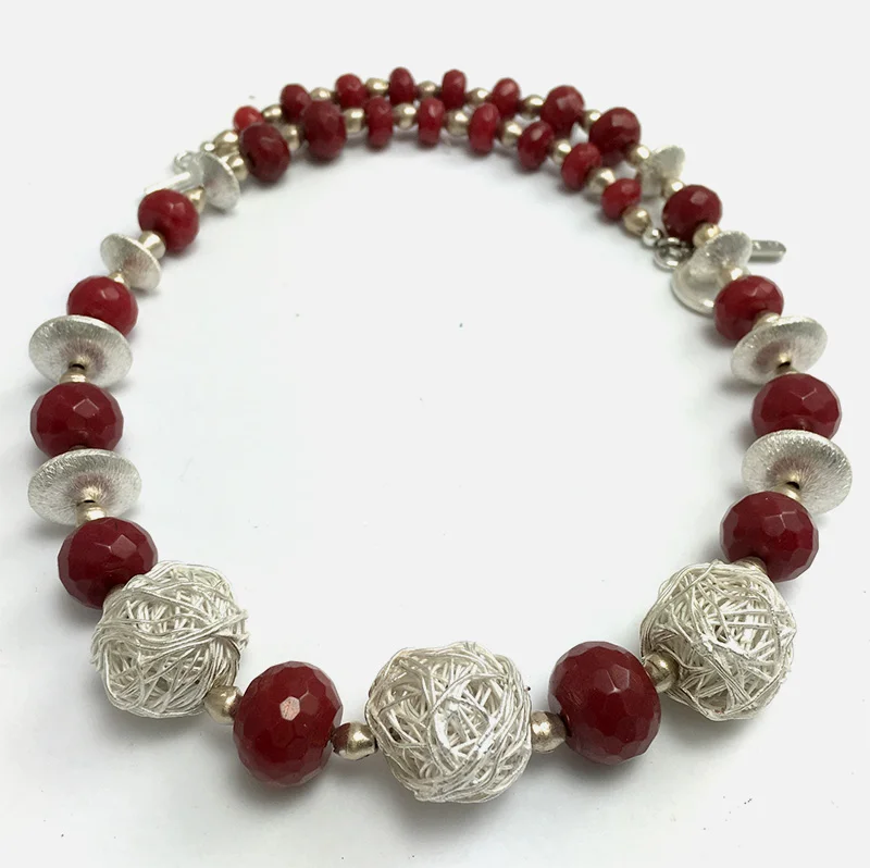 Faceted Agate & Sterling Silver