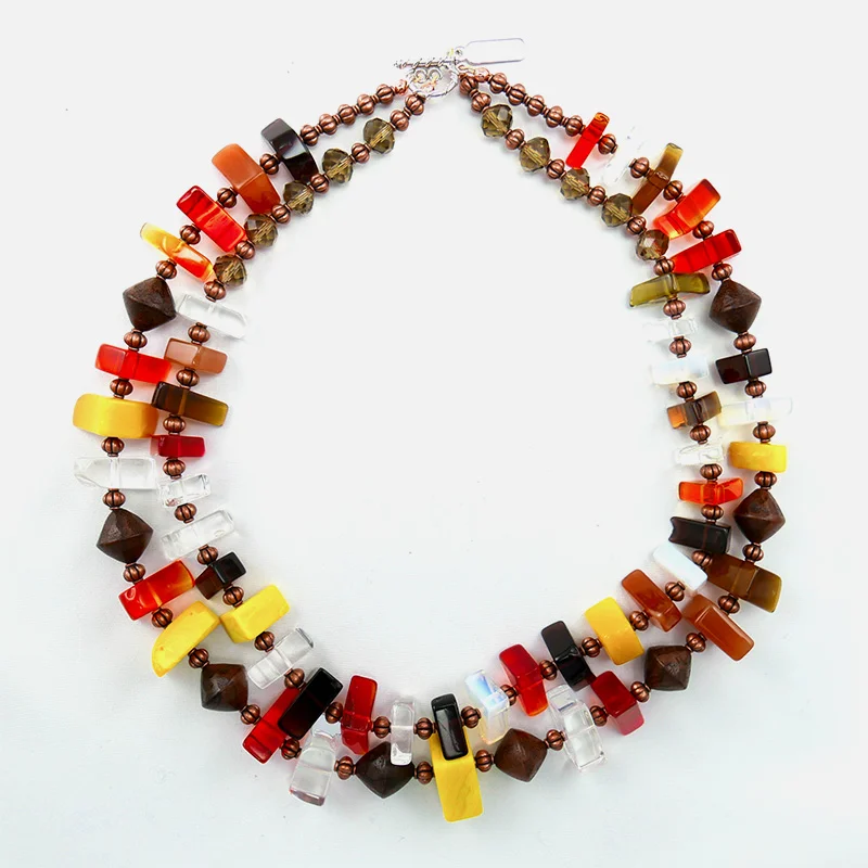 Lucite, Copper, Crystal & Wood