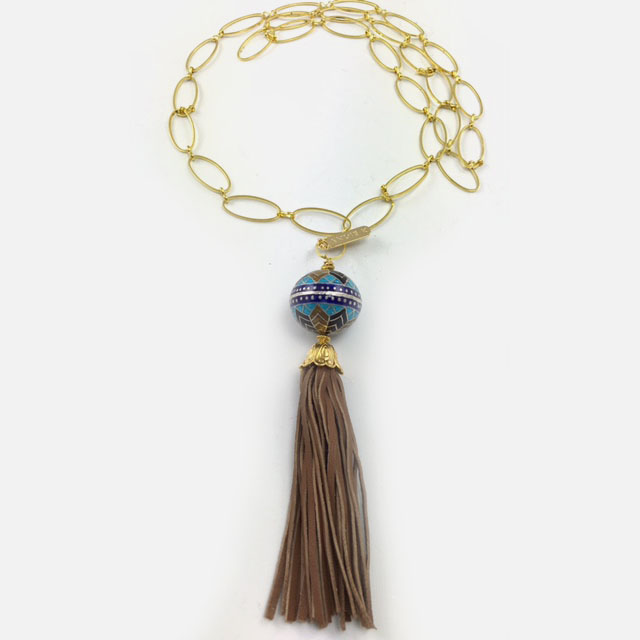 Vermeil, Enamel & Leather