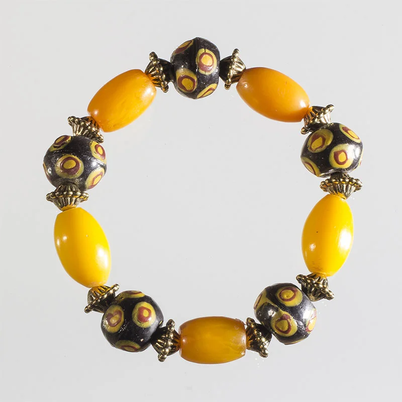 Venetian King & African Amber Bracelet