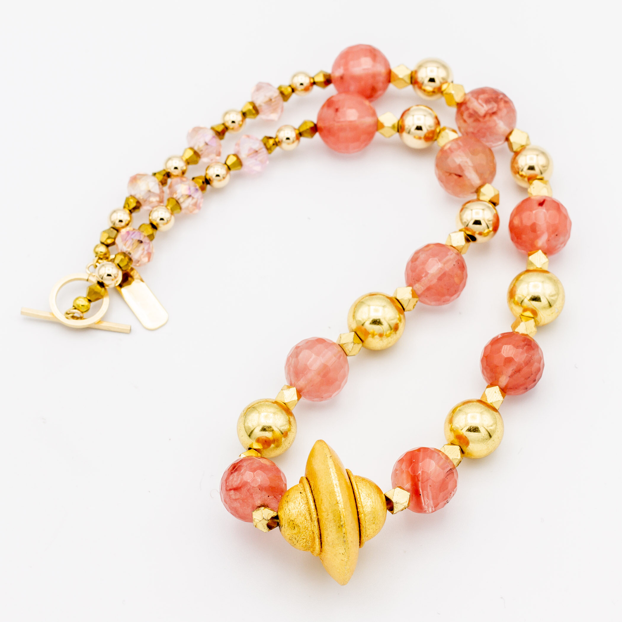 Pink Quartz and Gold
