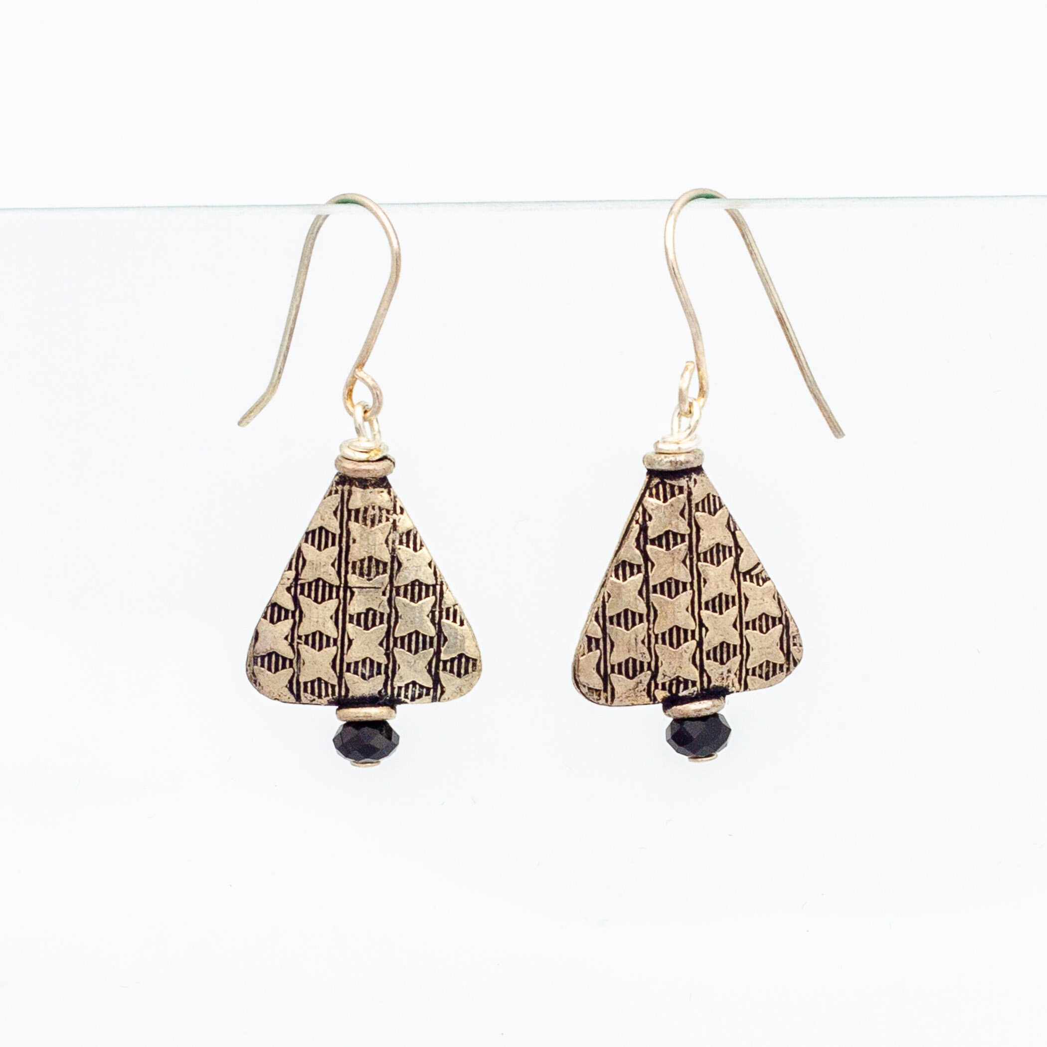 Antique Sterling Silver Triangles 