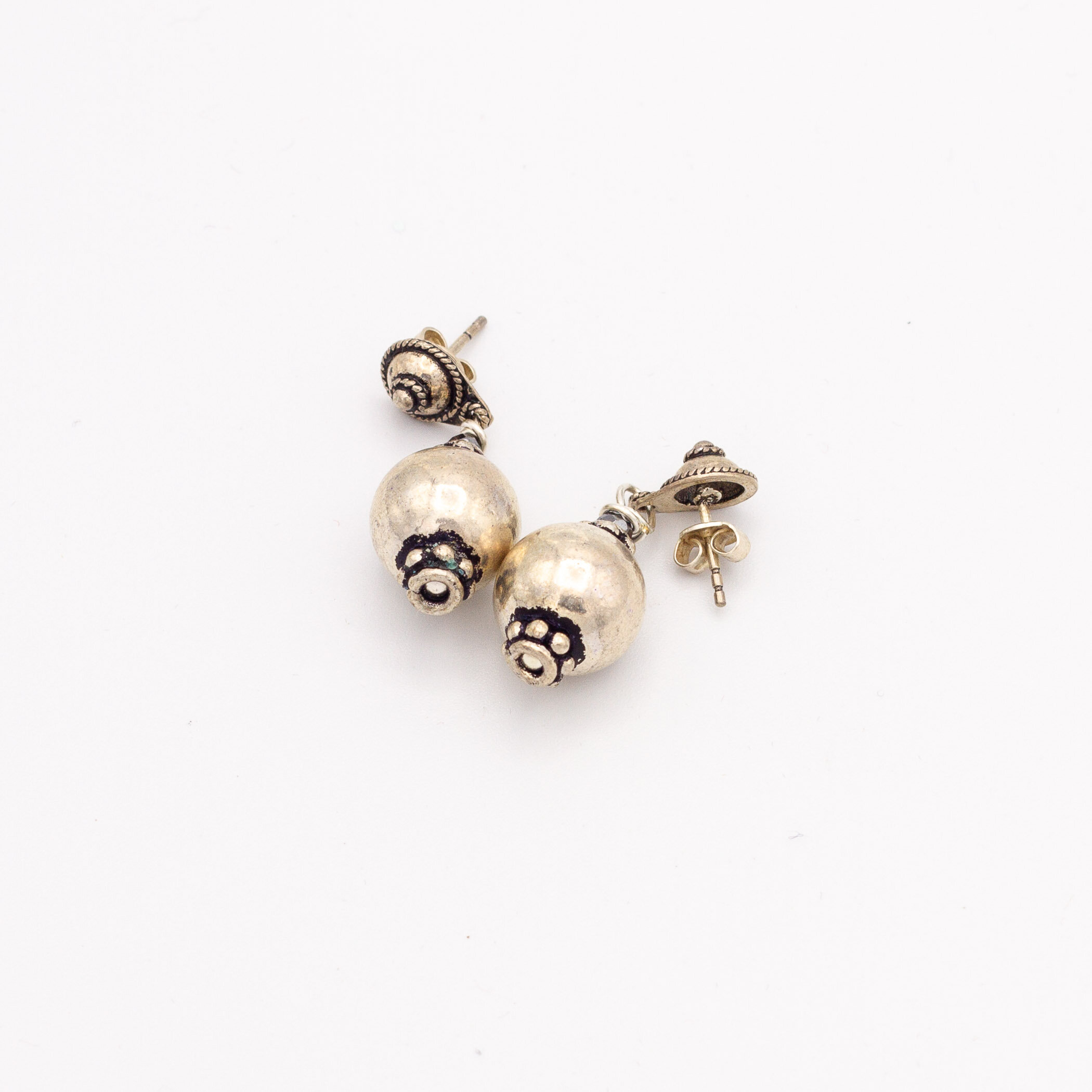 Antique Sterling Silver Spheres