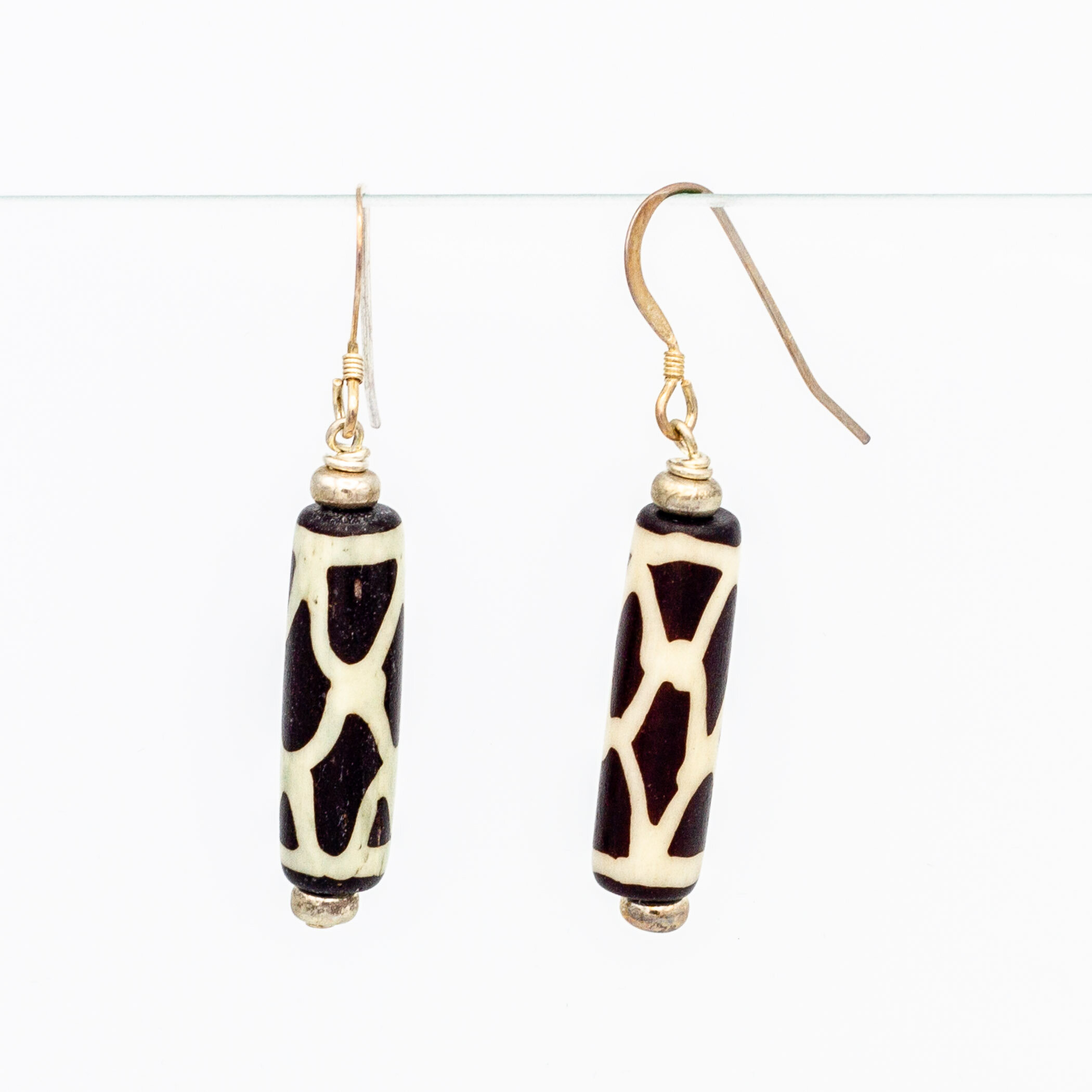 African Batik Bone and Sterling Silver